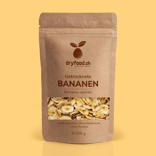 Dryfood ch Getrocknete Bananen Standbeutel